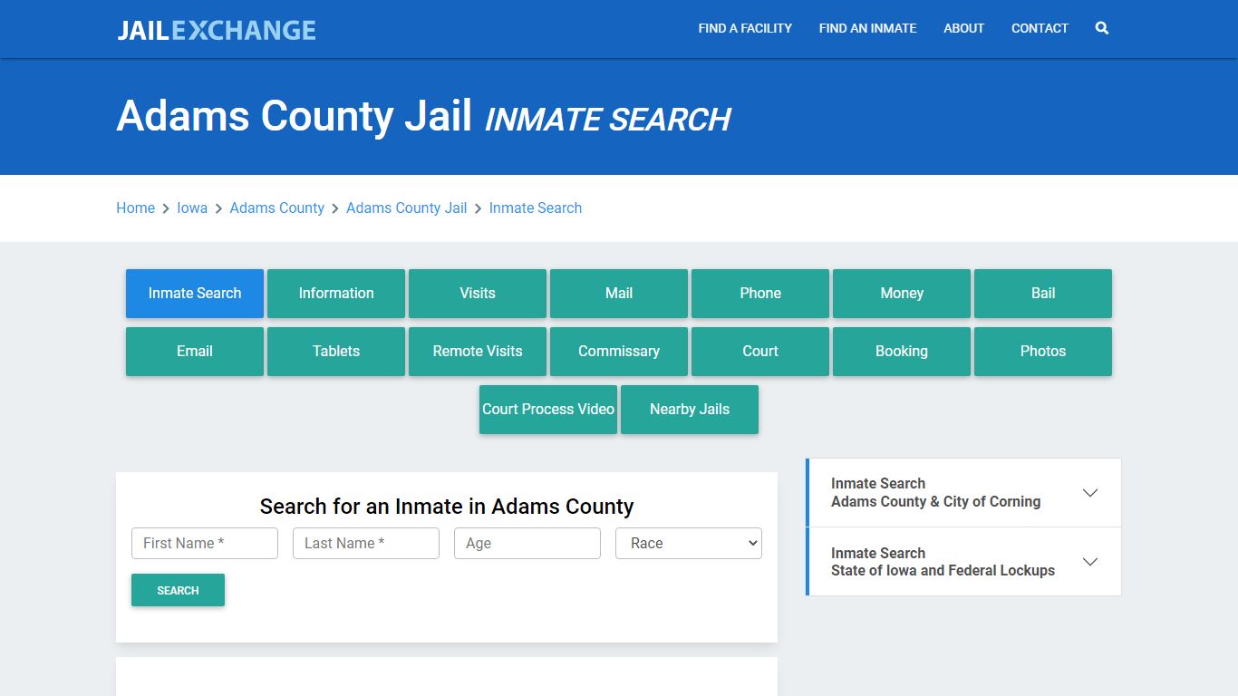 Adams County Jail, IA Inmate Search: Roster & Mugshots